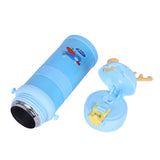 Youp Stainless Steel Blue Color Tiger Print Kids Sipper Bottle With Strap Joy - 600 ml