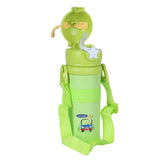 Youp Stainless Steel Green Color Tiger Print Kids Sipper Bottle With Strap Joy - 600 ml