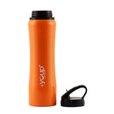 Youp Stainless Steel Orange Color Sports Series Sipper Bottle Hyper - 900 ml