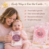 Baby Girl milestone cards- Pack of 24