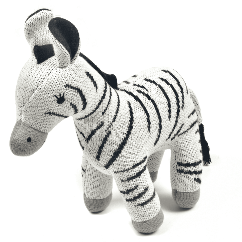 Zebra Plush Toy for Kids – Snuggly Knitted Cotton Soft Toy