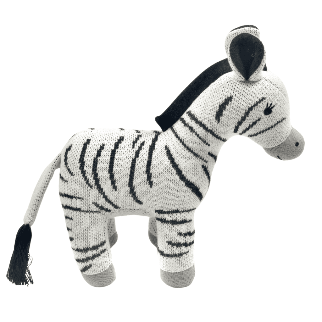Zebra Plush Toy for Kids Snuggly Knitted Cotton Soft Toy Buy