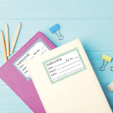 School Book Label - Zig zag