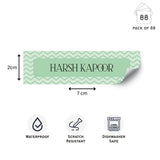 Waterproof Labels - Zig Zag