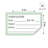 School Book Label - Zig zag