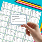 School Book Label - Zig zag