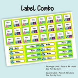 Label Combo -Zig-zag owl