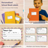 Personalized School Book Labels - Zig Zag Vibes