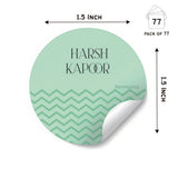 Round water proof label - Zig Zag