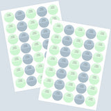 Round water proof label - Zig Zag