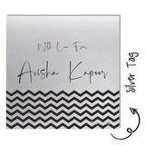 Silver Gift Tag - Zig Zag