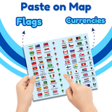 Kids World Map for Kids - Wall Poster for Room Decor