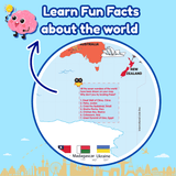 Kids World Map for Kids - Wall Poster for Room Decor