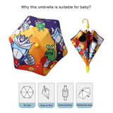 Aliens Space theme, Canopy Shape Umbrella for Kids