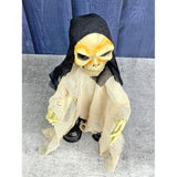 Beige Scary Walking  Dwarf skeleton, Battery operated with voice, Motion and Light  Halloween Party Decor