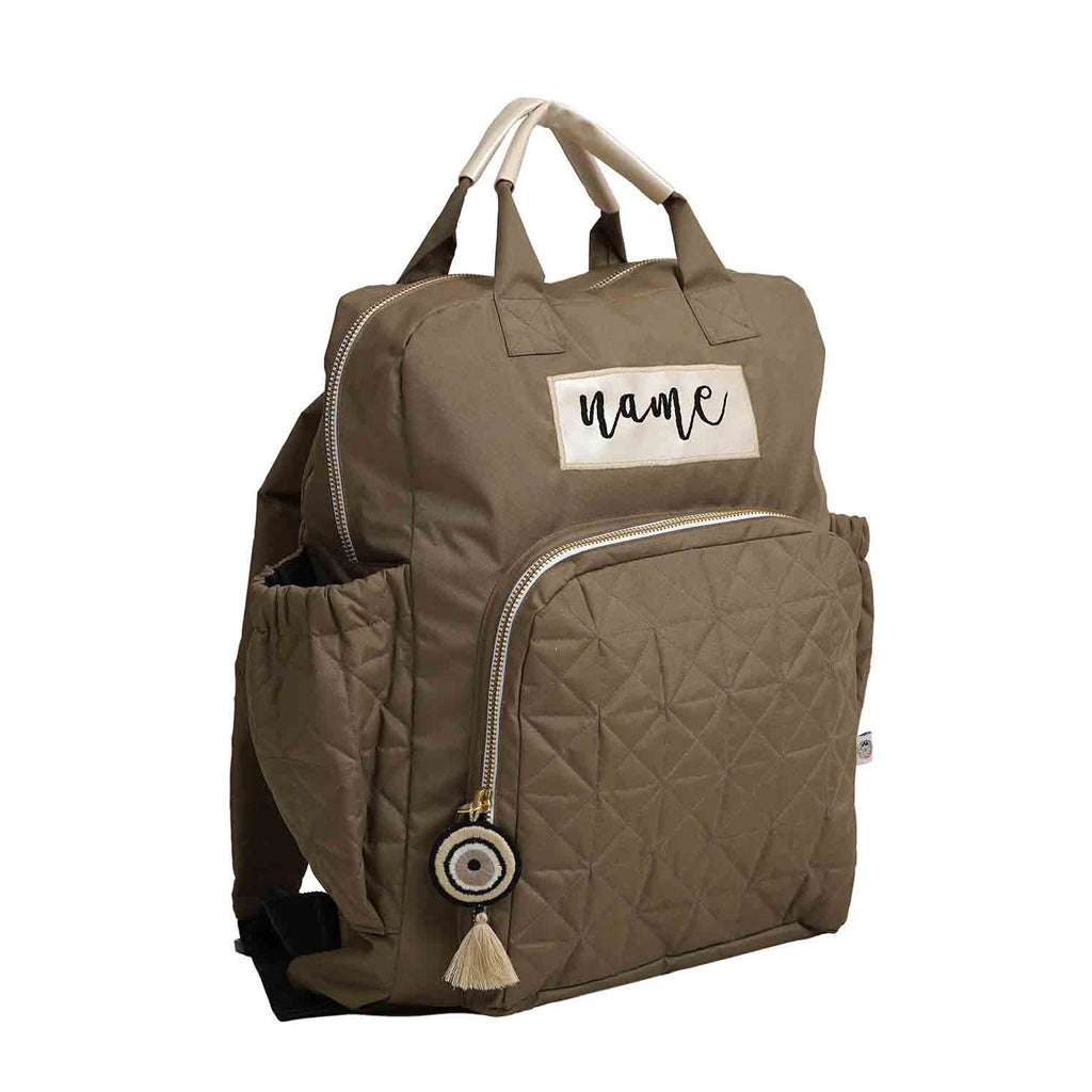 Customised Baby Diaper Bags Beige - Main Image