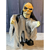 Black Scary walking Dwarf skeleton, Battery operated with voice, Motion and Light Halloween Party Decor