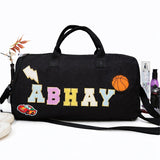 Name motif Travel Duffel bag - Black