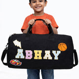 Name motif Travel Duffel bag - Black