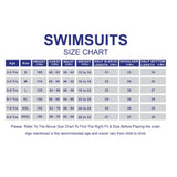 Blue Color Block frock style Swimwear for Teens