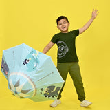 Blue Dino, Unique Mexican Hat Style Kids Umbrella