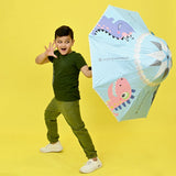 Blue Dino, Unique Mexican Hat Style Kids Umbrella