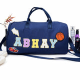 Name motif Travel Duffel bag - Blue