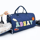 Name motif Travel Duffel bag - Blue