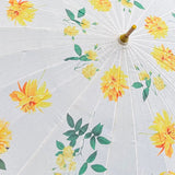 Bright Lemon Flowers, Chinese Canopy Style Rain and All season Umbrella