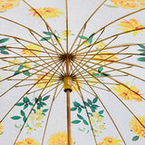 Bright Lemon Flowers, Chinese Canopy Style Rain and All season Umbrella
