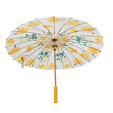 Bright Lemon Flowers, Chinese Canopy Style Rain and All season Umbrella