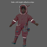 Bright Pink Magical Unicorn Theme All Over Jumpsuit / Playsuit Raincoat for Kids