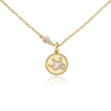 Crown Cutout & mother of Pearl Necklace