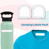 Camping Labels Pack - Grey Stripes