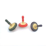 Wooden Spinning Tops Toys for Kids Set of 3 pcs - Curiosity & Fine Motor Skills