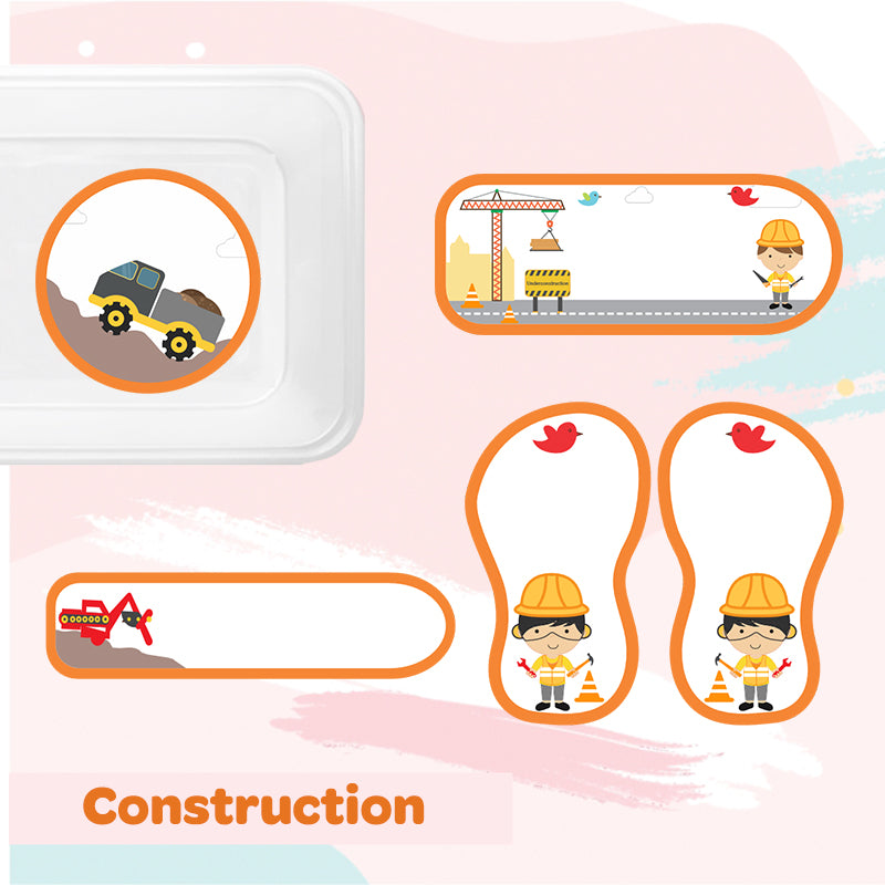 Small Building Labels Mini Label Pack - Construction β Popup Kids