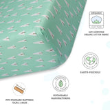 Organic Fitted Cot Sheet- Pines
