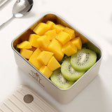 Cream 2pcs Bento Stainless Steel Lunch Box Container set with Lunch Bag