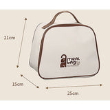 Cream 2pcs Bento Stainless Steel Lunch Box Container set with Lunch Bag