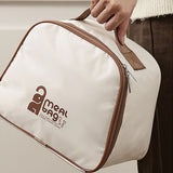 Cream 2pcs Bento Stainless Steel Lunch Box Container set with Lunch Bag