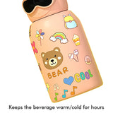 DIY sticker Pink Specsy Ted Kids Water Bottle, 500 ml
