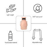 DIY sticker Pink Specsy Ted Kids Water Bottle, 500 ml