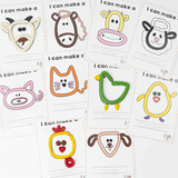 Farm Animals Activity Mats - Flash Cards for Learning Animal Sounds and Names