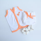 Orange Hearts - Everyday Essentials Nappy & Vest (Set of 4)