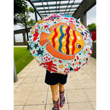 Fishy Island theme Rain & All Season Umbrella for Teens and Adults