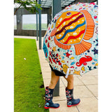 Fishy Island theme Rain & All Season Umbrella for Teens and Adults