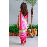 Sunset Applique Dhoti Set