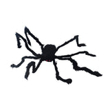 Giant Furry Black Spider with bendable legs and red eyes for Halloween Decoration