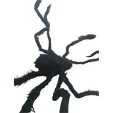 Giant Furry Black Spider with bendable legs and red eyes for Halloween Decoration