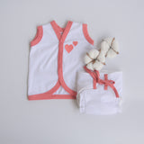 Red Hearts - Everyday Essentials Nappy & Vest (Set of 4)